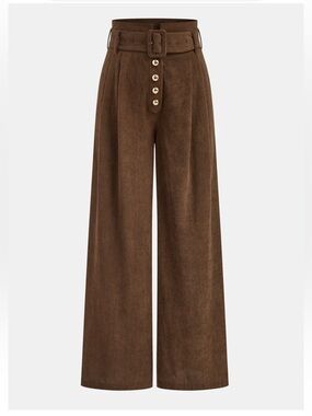 Commense Belted Corduroy Wide-Leg Pants Size Small NWT